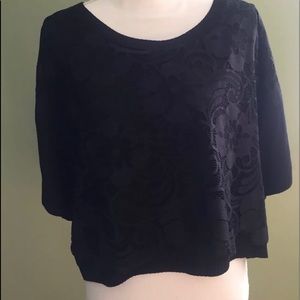 Nanette Lepore woman Black top L short sleeves